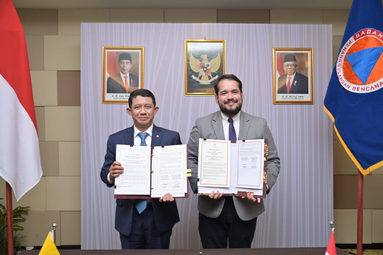 Ecuador e Indonesia firman acuerdo para trabajar en el fortalecimiento de la gestión de riesgos